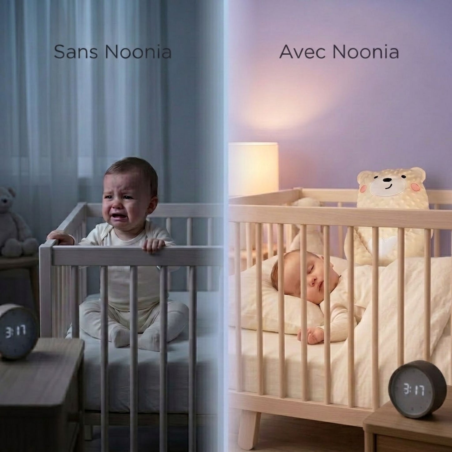 Noonia™ — Doudou à tapotement apaisant