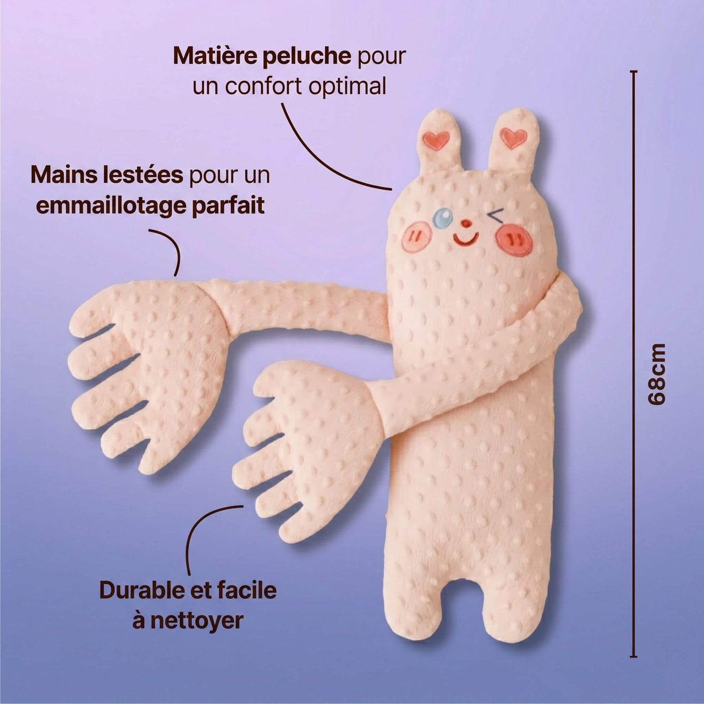 Noonia™ — Doudou à tapotement apaisant